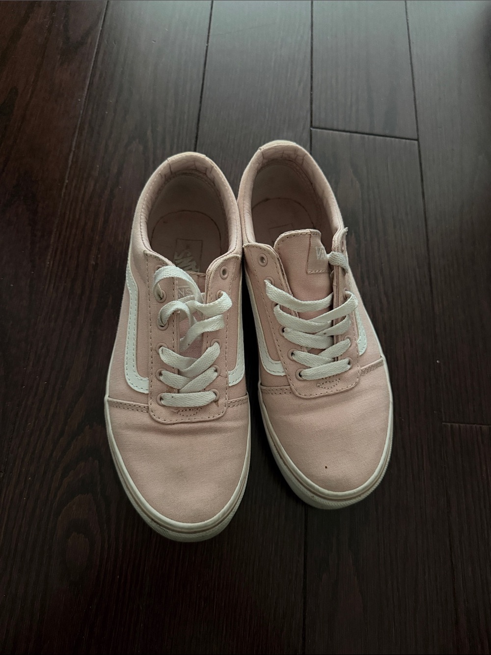 Vans Pink Low-Top Sneakers with White Stripe